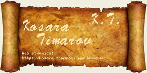 Kosara Timarov vizit kartica
